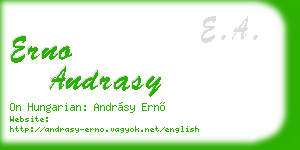 erno andrasy business card