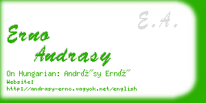 erno andrasy business card